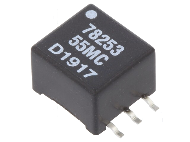 Transformator: ingegoten; 1VA; 5V; 5V; voor omvormers; 200mA; SMD Transformator: ingegoten; 1VA; 5V; 5V; voor omvormers; 200mA; SMD